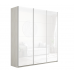 Шкаф-купе трехдверный "Широкий Прайм" Белое стекло/Белое стекло/Белое стекло