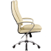 Кресло для руководителя "LK-11 CH" хромированное пятилучье,износостойкий перфорированный материал NewLeather из натуральной кожи